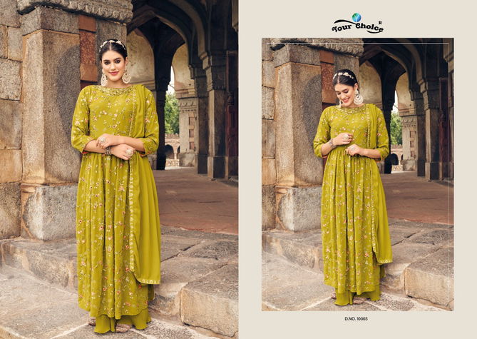 Your choice Haldi Heavy Wedding Wear Wholesale Georgette Salwar Suits 